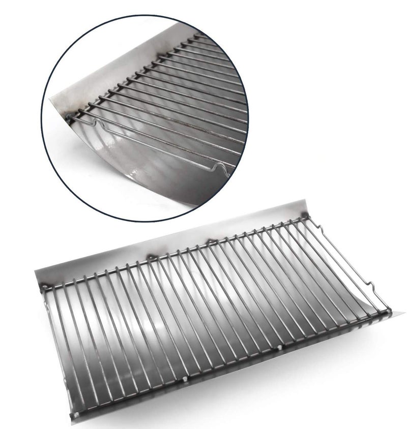 Hongso 20 inches Ash Drip Pan for Chargriller 2823 5050 5072 5650 2123 2223 Charcoal Grills, Char-Griller Model 200157, Replacement Parts Chargrill Ash Pan with 2pcs Fire Grate Hanger - Image 3